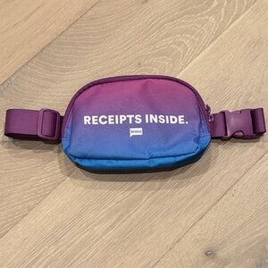 NWOT BRAVO BRAVOCON FANNY PACK SLING BAG RECEIPTS INSIDE RHOSLC HEATHER GAY